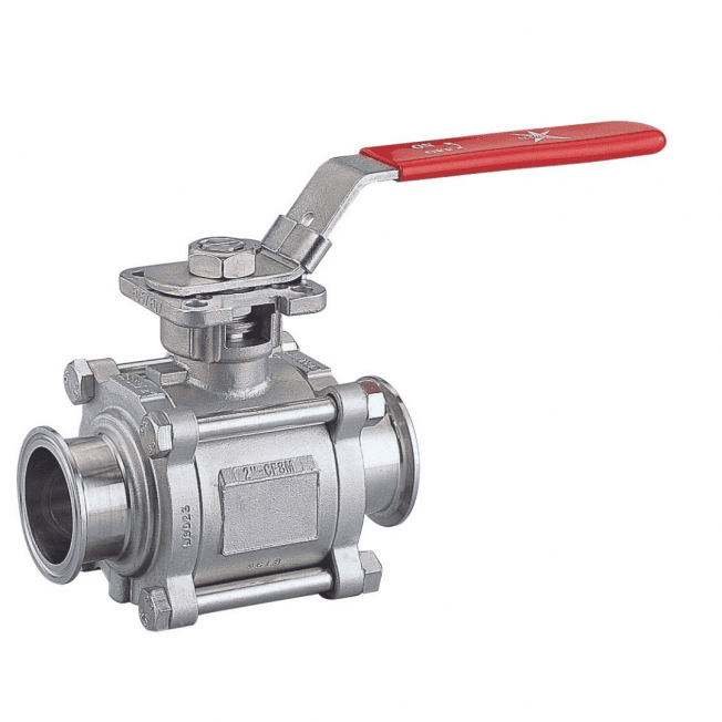 MARS sanitary ball valve with tri-clamp ends